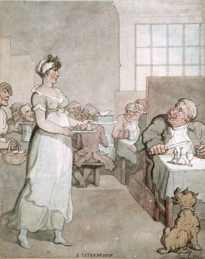 A Penny Slap Bang Shop by Thomas Rowlandson